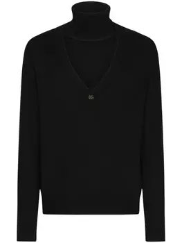 Dolce & Gabbana джемпер с высоким воротником, черный