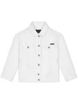 Dolce & Gabbana джинсовая куртка на пуговицах, белый