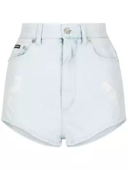 Dolce & Gabbana джинсовые шорты с завышенной талией, синий