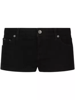 Dolce & Gabbana джинсовые шорты средней посадки, черный