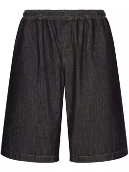 Dolce & Gabbana джинсовые спортивные шорты с логотипом, черный