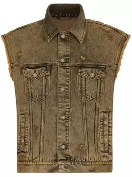 Dolce & Gabbana джинсовый жилет, нейтральный цвет