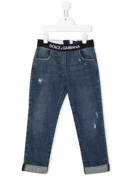 Dolce & Gabbana джинсы с логотипом, синий