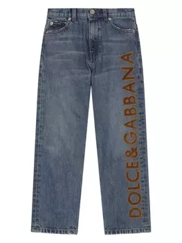 Dolce & Gabbana джинсы с логотипом, синий