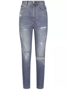 Dolce & Gabbana джинсы скинни Grace с эффектом потертости, синий