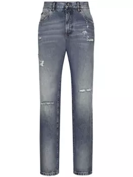 Dolce & Gabbana джинсы свободного кроя с эффектом потертости, синий