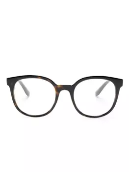 Dolce & Gabbana Eyewear очки в круглой оправе черепаховой расцветки, коричневый