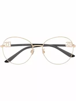 Dolce & Gabbana Eyewear очки в круглой оправе, золотистый