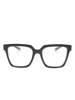 Dolce & Gabbana Eyewear очки в квадратной оправе с логотипом, черный