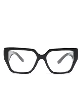 Dolce & Gabbana Eyewear очки в квадратной оправе с логотипом, черный