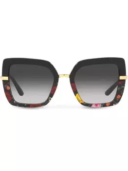 Dolce & Gabbana Eyewear солнцезащитные очки черепаховой расцветки, черный