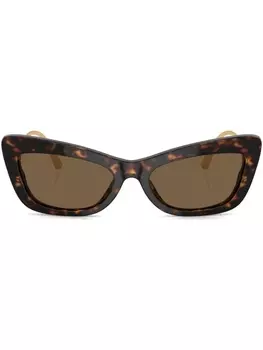 Dolce & Gabbana Eyewear солнцезащитные очки Crystal в оправе 'кошачий глаз', золотистый