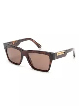 Dolce & Gabbana Eyewear солнцезащитные очки DG4465 в квадратной оправе, коричневый