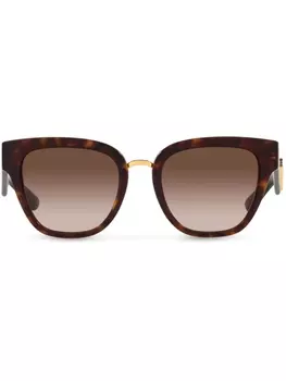 Dolce & Gabbana Eyewear солнцезащитные очки DG Crossed, коричневый
