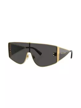 Dolce & Gabbana Eyewear солнцезащитные очки-маска DNA, золотой