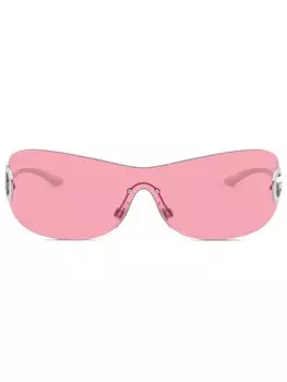 Dolce & Gabbana Eyewear солнцезащитные очки-маска, серебряный