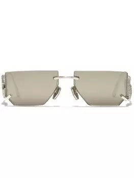 Dolce & Gabbana Eyewear солнцезащитные очки Occhiale в квадратной оправе, серебристый
