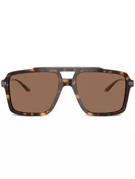 Dolce & Gabbana Eyewear солнцезащитные очки-пилоты, коричневый