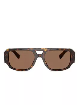 Dolce & Gabbana Eyewear солнцезащитные очки-пилоты, коричневый
