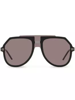 Dolce & Gabbana Eyewear солнцезащитные очки-пилоты Lusso Sartoriale, черный
