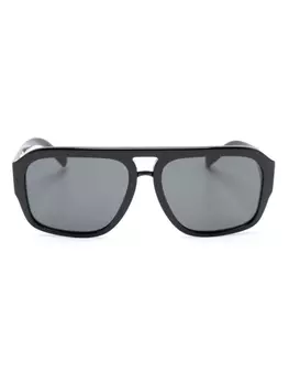 Dolce & Gabbana Eyewear солнцезащитные очки-пилоты с логотипом, черный