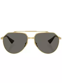 Dolce & Gabbana Eyewear солнцезащитные очки-пилоты Stefano, золотистый