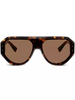 Dolce & Gabbana Eyewear солнцезащитные очки-пилоты, зеленый