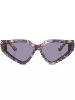 Dolce & Gabbana Eyewear солнцезащитные очки Precious в оправе 'кошачий глаз', синий