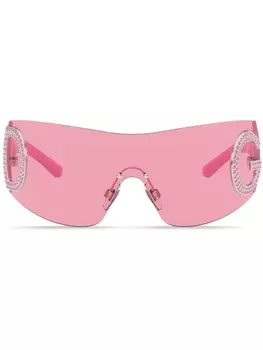 Dolce & Gabbana Eyewear солнцезащитные очки Re-Edition с логотипом, розовый