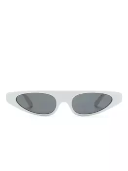 Dolce & Gabbana Eyewear солнцезащитные очки Re-Edition DNA в овальной оправе, белый