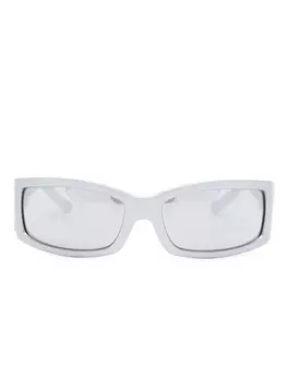 Dolce & Gabbana Eyewear солнцезащитные очки Re-Edition в прямоугольной оправе, серебристый