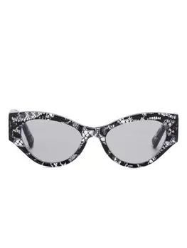 Dolce & Gabbana Eyewear солнцезащитные очки с логотипом, черный