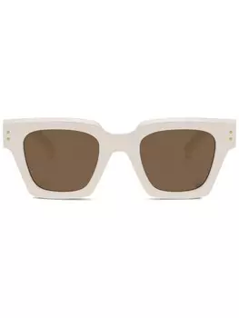 Dolce & Gabbana Eyewear солнцезащитные очки с логотипом, нейтральный цвет