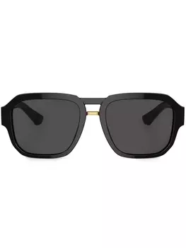 Dolce & Gabbana Eyewear солнцезащитные очки с логотипом, черный
