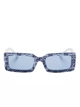 Dolce & Gabbana Eyewear солнцезащитные очки с узором Majolica, синий