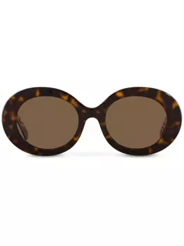 Dolce & Gabbana Eyewear солнцезащитные очки в круглой оправе черепаховой расцветки, коричневый
