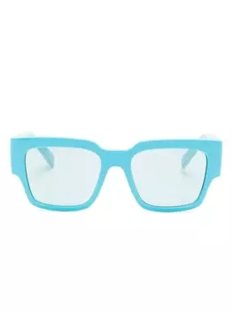Dolce & Gabbana Eyewear солнцезащитные очки в квадратной оправе с логотипом, синий