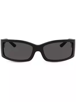 Dolce & Gabbana Eyewear солнцезащитные очки в квадратной оправе, черный