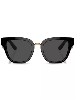 Dolce & Gabbana Eyewear солнцезащитные очки в квадратной оправе, черный