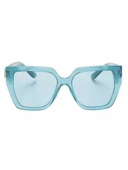 Dolce & Gabbana Eyewear солнцезащитные очки в квадратной оправе с логотипом, синий