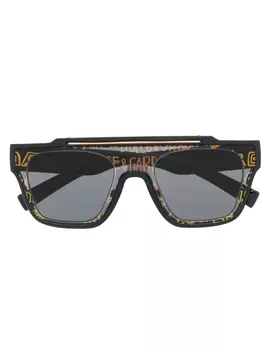 Dolce & Gabbana Eyewear солнцезащитные очки в квадратной оправе, черный