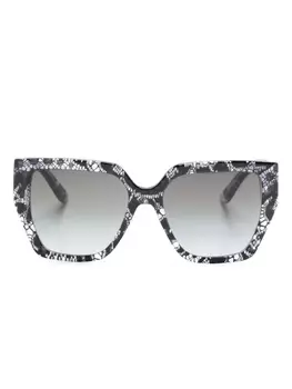 Dolce & Gabbana Eyewear солнцезащитные очки в квадратной оправе, черный