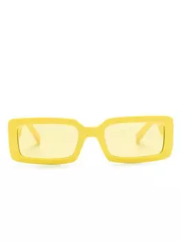Dolce & Gabbana Eyewear солнцезащитные очки в квадратной оправе с логотипом, желтый