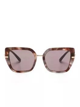 Dolce & Gabbana Eyewear солнцезащитные очки в квадратной оправе, коричневый