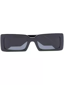 Dolce & Gabbana Eyewear солнцезащитные очки в квадратной оправе с логотипом, черный