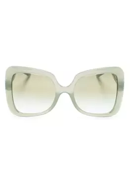 Dolce & Gabbana Eyewear солнцезащитные очки в массивной оправе с логотипом, зеленый