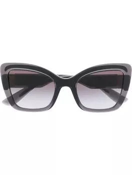 Dolce & Gabbana Eyewear солнцезащитные очки в массивной оправе 'кошачий глаз', черный