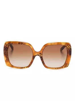 Dolce & Gabbana Eyewear солнцезащитные очки в массивной оправе, коричневый