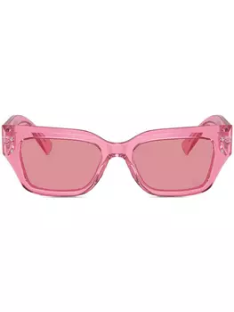 Dolce & Gabbana Eyewear солнцезащитные очки в массивной оправе, розовый