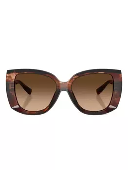 Dolce & Gabbana Eyewear солнцезащитные очки в массивной оправе, красный